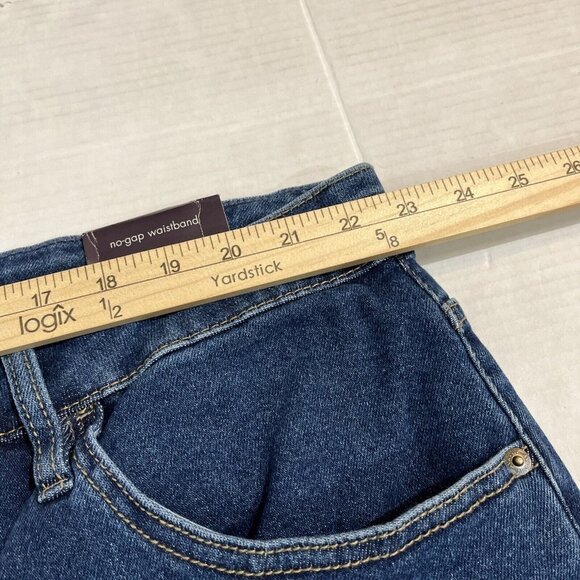 Ava & Viv High Rise Bermuda 9” Jean Shorts Womens 26W Denim Dark Wash Cuff - Picture 7 of 9